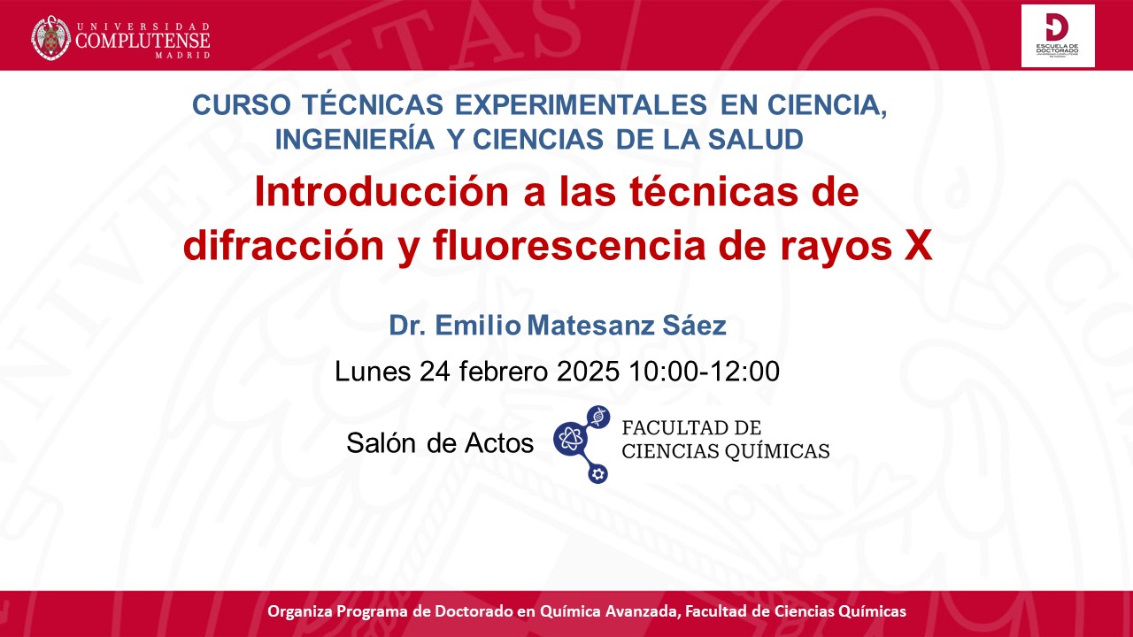 Introducción a las técnicas de difracción y fluorescencia de rayos X